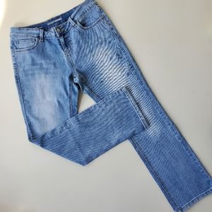 Mid Rise straight faded Jeans